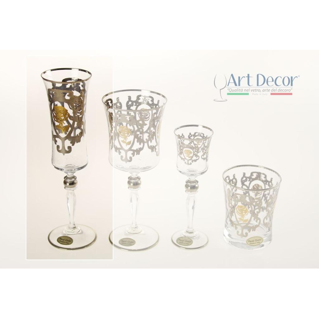 Design "New Positano Platino with Gold Rose"